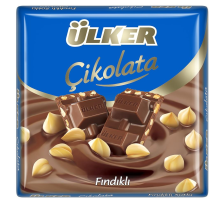 Шоколад Ulker молочный с лесным орехом, 60г
