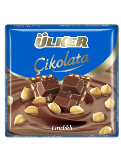Шоколад Ulker молочный с лесным орехом, 60г