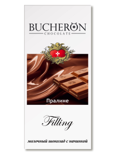 Шоколад Bucheron Filling молочный пралине, 85г
