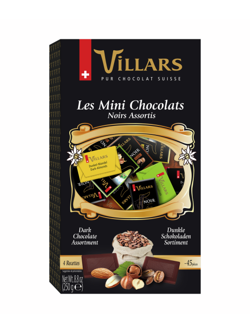 Шоколад Villars мини темный и горький, 250г