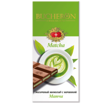 Шоколад Bucheron молочный с чаем матча, 85г
