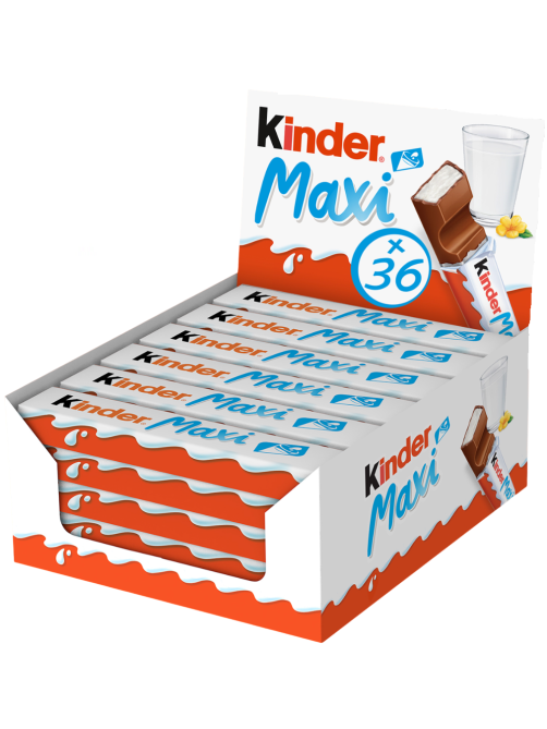 Шоколад Молочный Kinder Maxi Chocolate с молочной начинкой, 21г x 36 шт
