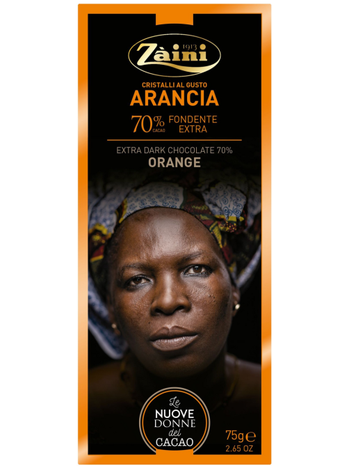 Шоколад Zaini Women Of Cocoa горький с апельсином 70%, 75г