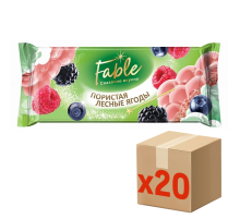 Плитка кондитерская Fable белая пористая с лесными ягодами, 90г x 20 шт