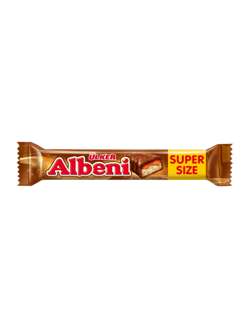 Батончик шоколадный Ulker Albeni Super с печеньем и карамелью, 55г x 24 шт