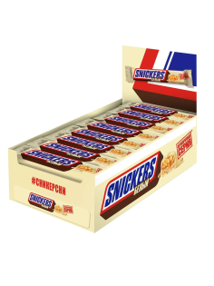 Батончик шоколадный Snickers Белый, 81г x 32 шт