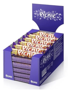Батончик шоколадный Picnic грецкий орех, 52г x 35 шт