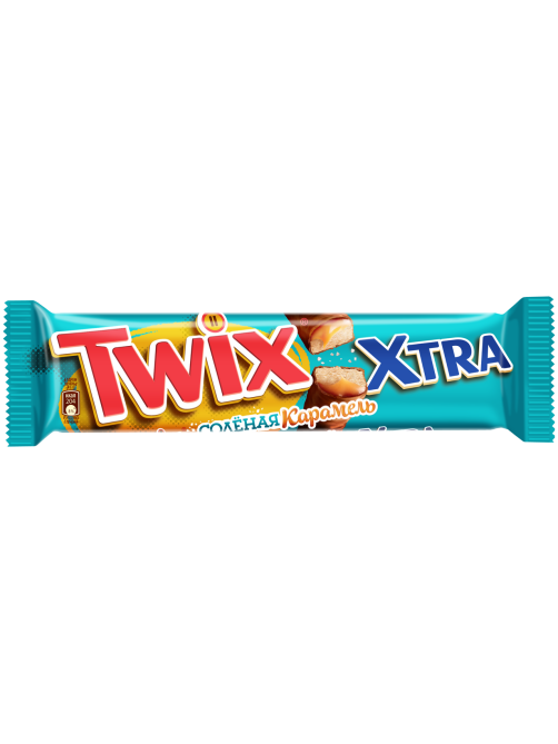 Батончик шоколадный Twix Xtra Cоленая карамель, 82г