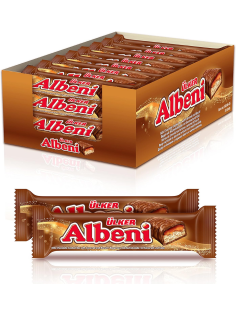 Батончик шоколадный Ulker Albeni с печеньем и карамелью, 40г x 24 шт