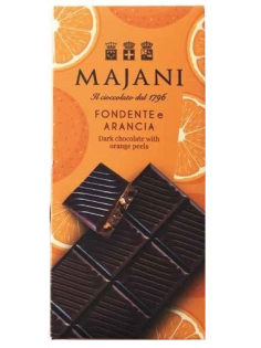 Шоколад Majani горький апельсиновая цедра, 100г