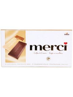Шоколад Merci Кофе и сливки, 100г