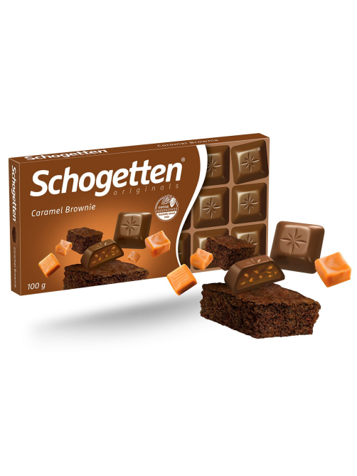 Шоколад молочный Schogetten Caramel Brownie, 100г