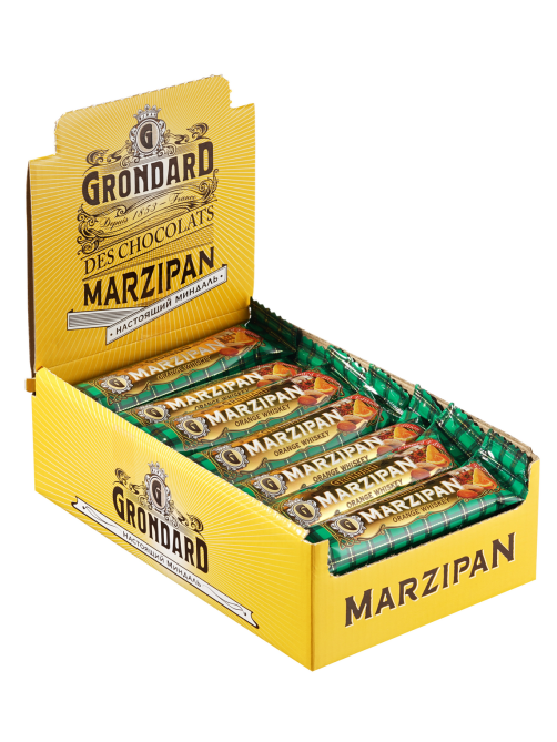 Батончик марципановый Grondard Orange Whiskey, 50г