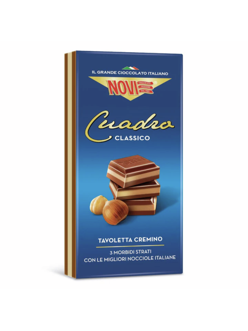 Шоколад Novi Cuadro Classico молочный ореховая начинка, 110г