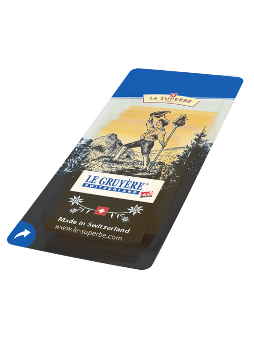 Сыр Le Superbe Le Gruyere твердый нарезка 50%, 150г