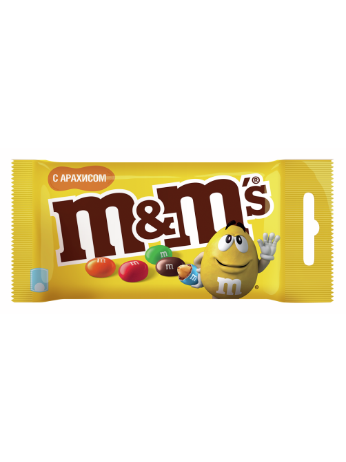 Конфеты M&M's драже с арахисом и молочным шоколадом, 45г