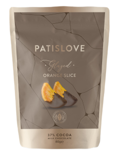 Дольки апельсина Patislove в молочном шоколаде, 80г