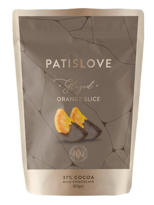 Дольки апельсина Patislove в молочном шоколаде, 80г