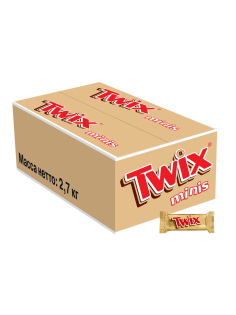 Конфеты шоколадные Twix Minis, 2.7кг
