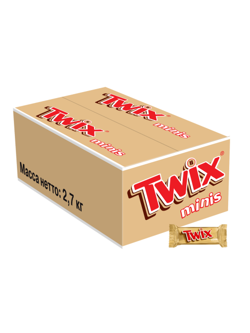 Конфеты шоколадные Twix Minis, 2.7кг