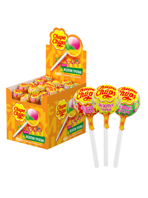 Карамель Chupa Chups Экзотик Тропик ассорти, 12г