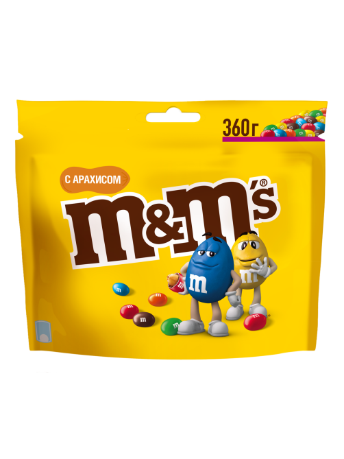 Конфеты M&M's драже с арахисом и молочным шоколадом, 360г