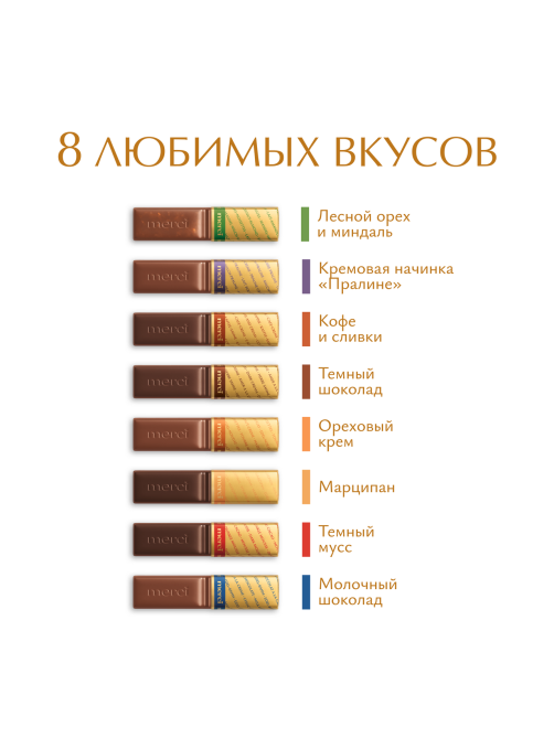 Набор шоколадных конфет Merci Finest Selection Ассорти, 250г