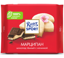 Шоколад Ritter Sport темный марципан, 100г
