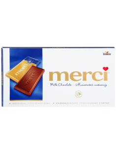 Шоколад Merci молочный, 100г