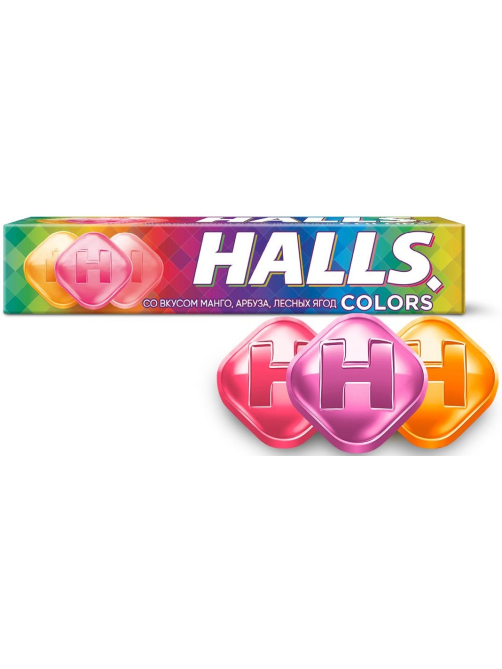 Леденцы Halls Colors, 25г