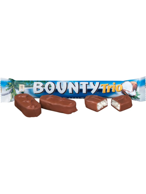 Батончик шоколадный Bounty Trio, 82.5г