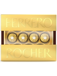 Набор конфет Ferrero Rocher хрустящие из молочного шоколада, 125г