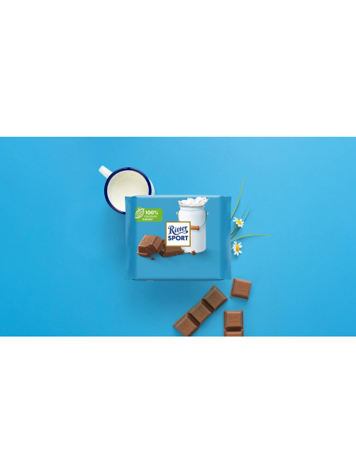 Шоколад Ritter Sport молочный Альпийское молоко, 100г