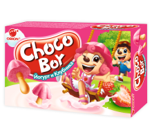 Печенье Orion Choco Boy Грибочки со вкусом йогурта и клубники, 40г