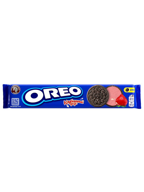 Печенье сэндвич Oreo с какао и клубничной начинкой, 95г