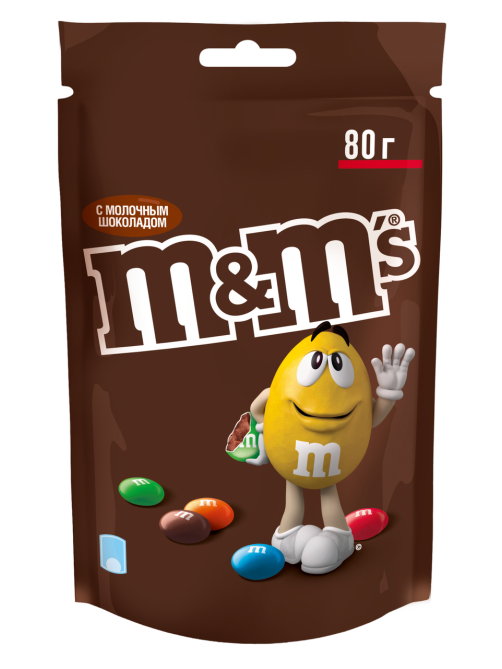 Конфеты M&M's драже c молочным шоколадом, 80г