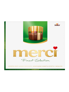 Набор шоколадных конфет Merci Finest Selection Ассорти с миндалем, 250г
