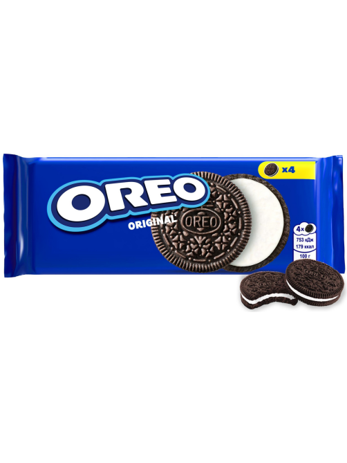 Печенье сэндвич Oreo Original с какао и начинкой с ванильным вкусом, 38г