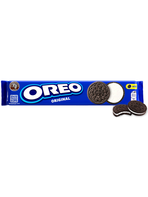 Печенье сэндвич Oreo Original с какао и начинкой с ванильным вкусом, 95г