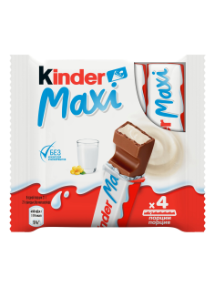 Шоколад молочный Kinder Maxi с молочной начинкой, 84г