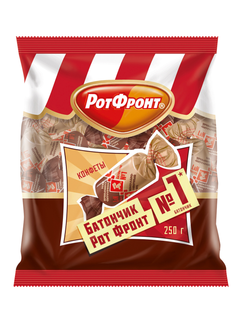 Конфеты Рот Фронт батончики шоколадно-сливочный вкус, 250г
