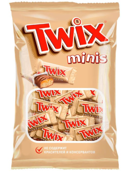 Конфеты шоколадные Twix Minis, 184г