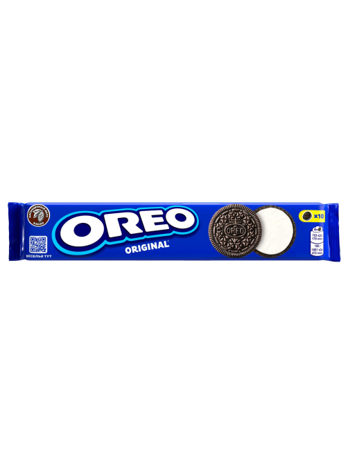 Печенье сэндвич Oreo Original с какао и начинкой с ванильным вкусом, 95г