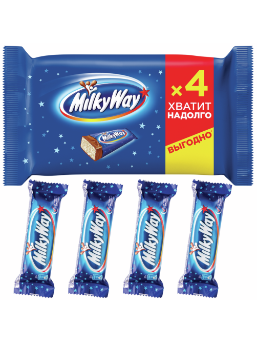Батончик шоколадный Milky Way 4шт х 26г, 104г