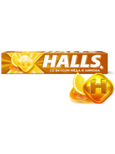 Леденцы Halls мед с лимоном, 25г