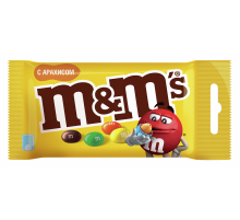 Конфеты M&M's драже с арахисом и молочным шоколадом, 45г