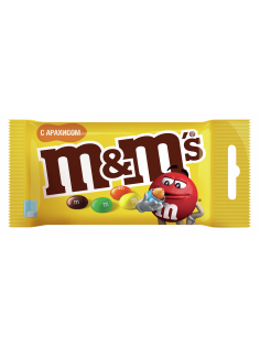 Конфеты M&M's драже с арахисом и молочным шоколадом, 45г
