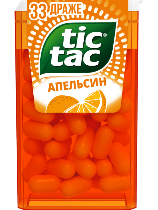 Драже Tic Tac со вкусом апельсина освежающее, 16г x 12 шт