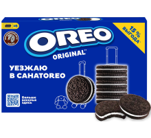 Печенье сэндвич Oreo Original с какао и начинкой с ванильным вкусом, 228г