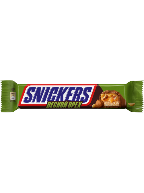 Батончик шоколадный Snickers Лесной Орех, 81г